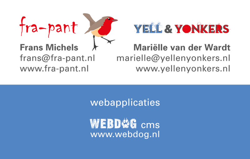 Dit domein is gereserveerd voor klanten van Fra-pant en Yell & Yonkers.